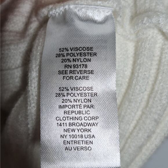 Industry Ribbed Varsity Sweater Small Dolman Sleeve Black and White Slouchy Soft - Picture 6 of 11